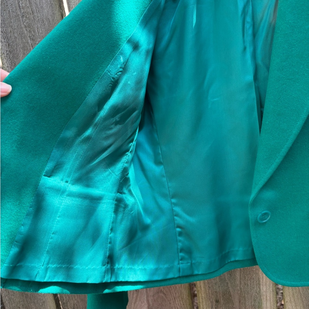 Vintage Pendleton Blazer Emerald/Teal Green Size … - image 3